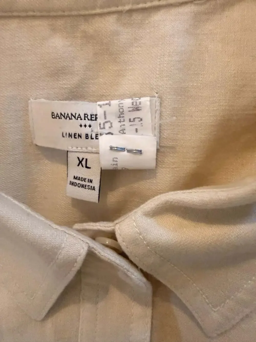 Banana Republic Linen Blend Short Sleeve Belted Utility Romper